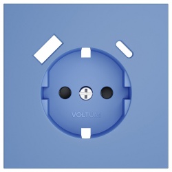 Накладка для розетки с заземлением и со шторками и 2хUSB type A и C Voltum S70 VLS001015 в интернет-магазине "Галерея света"