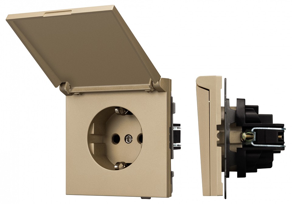 Розетка влагозащищенная с заземлением с крышкой, без рамки Arlight SCT-TENDO 054600 в интернет-магазине "Галерея света"