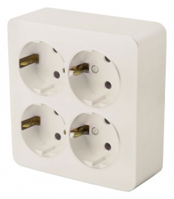 Розетка четверная с заземлением Stekker София 49509 в интернет-магазине "Галерея света"