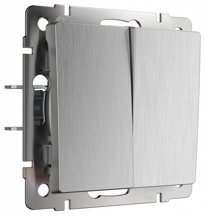 Выключатель двухклавишный без рамки Werkel  W1120009 в интернет-магазине "Галерея света"