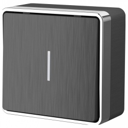 Выключатель одноклавишный с подсветкой Werkel Gallant (графит рифленый) W5010104 в интернет-магазине "Галерея света"