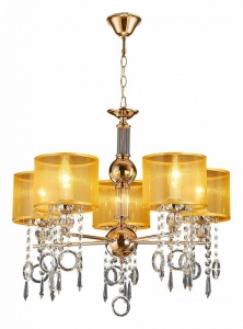 Подвесная люстра ILLUMICO  IL6219-5P-27 GD в интернет-магазине "Галерея света"