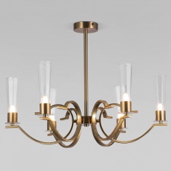 Люстра на штанге Eurosvet Rosher 60141/6 латунь в интернет-магазине "Галерея света"