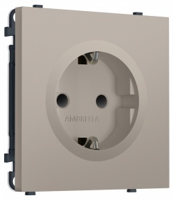 Розетка с заземлением и со шторкой, без рамки Ambrella Volt MS MS367010 в интернет-магазине "Галерея света"