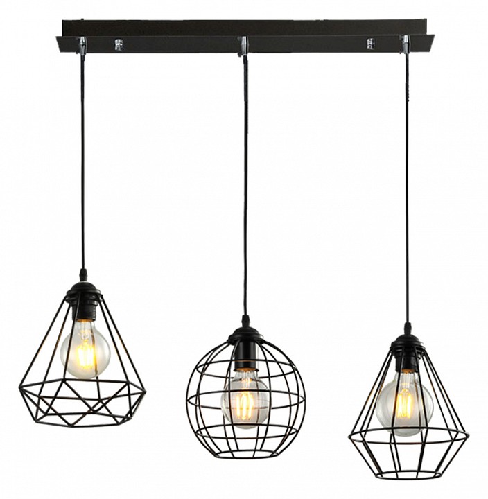 Подвесной светильник Imex MD.1716 MD.1716-3-P BK в интернет-магазине "Галерея света"