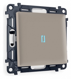 Выключатель одноклавишный с подсветкой без рамки Ambrella Volt ALFA MA362020 в интернет-магазине "Галерея света"