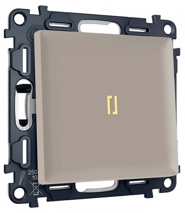 Выключатель самовозвратный одноклавишный с подсветкой, без рамки Ambrella Volt MA MA362050 в интернет-магазине "Галерея света"