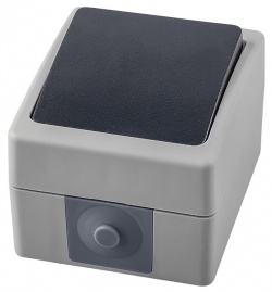 Выключатель одноклавишный влагозащищенный Stekker Велена 32752 в интернет-магазине "Галерея света"