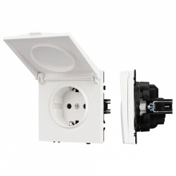 Розетка влагозащищенная с заземлением с крышкой, без рамки Arlight SCT 054280 в интернет-магазине "Галерея света"