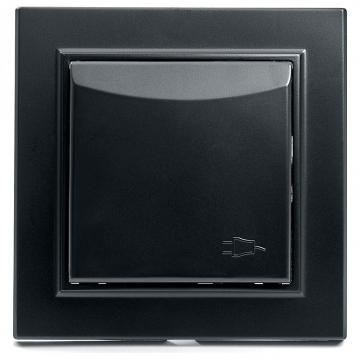 Розетка с заземлением и со шторкой, с крышкой Stekker Эрна 39481 в интернет-магазине "Галерея света"