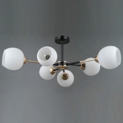 Люстра на штанге ILLUMICO LIBRA IL0715-6CSQ-24 BK GD LIBRA в интернет-магазине "Галерея света"