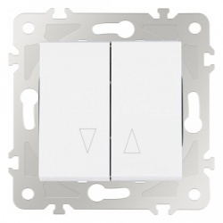 Выключатель для жалюзи без рамки Arte Milano 203 203.38-2.white в интернет-магазине "Галерея света"