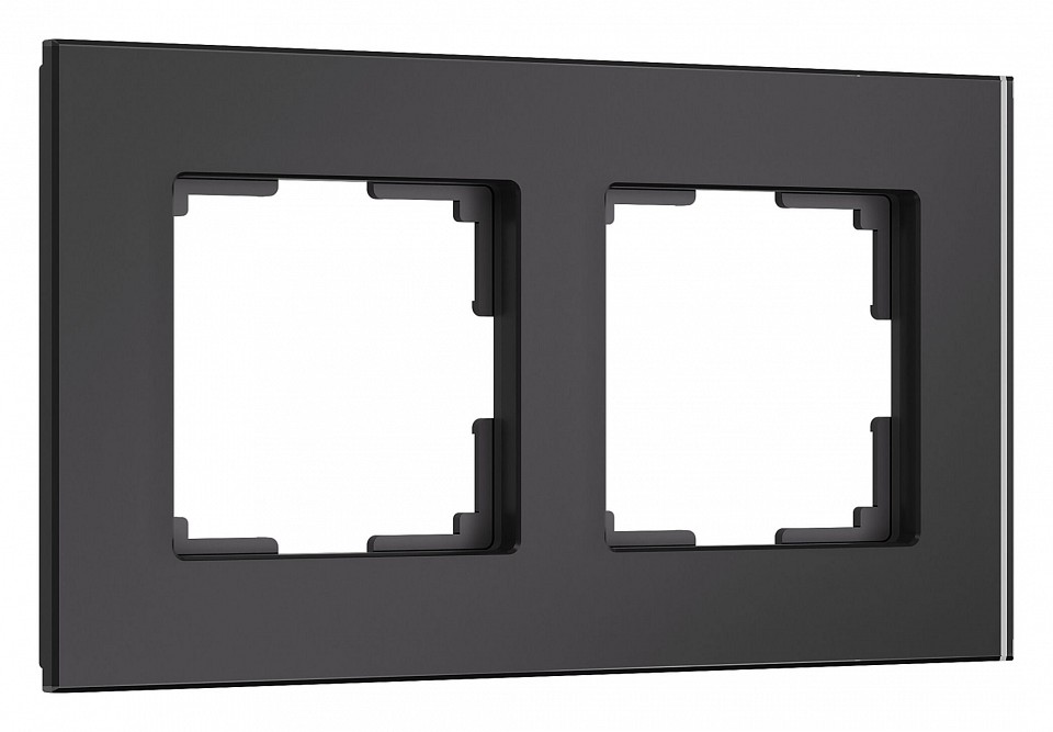 Рамка на 2 поста Werkel Senso (черный, стекло soft-touch) W0023108 в интернет-магазине "Галерея света"