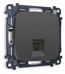 Розетка телефонная RJ-11 со штрокой, без рамки Ambrella Volt OMEGA MO912030 в интернет-магазине "Галерея света"