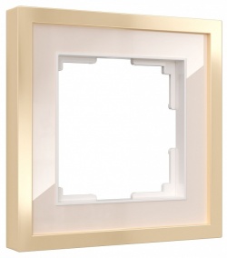 Рамка на 1 пост Werkel Baguette (айвори/латунь) W0012851 в интернет-магазине "Галерея света"