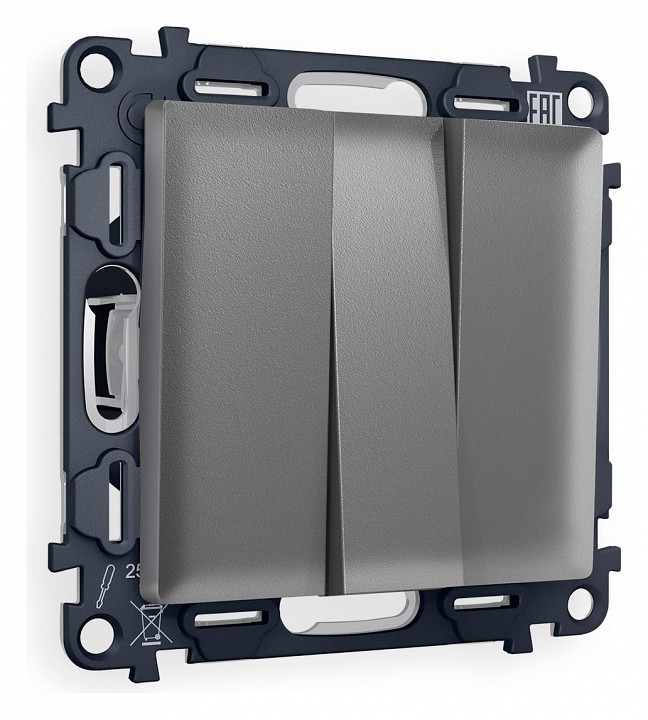 Выключатель трехклавишный без рамки Ambrella Volt ALFA MA655010 в интернет-магазине "Галерея света"