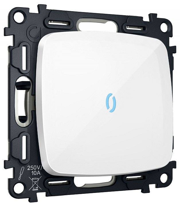 Выключатель самовозвратный одноклавишный с подсветкой, без рамки Ambrella Volt MO MO102060 в интернет-магазине "Галерея света"