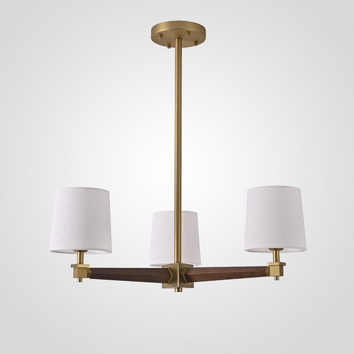 Люстра на штанге Imperiumloft Jorgenson White/Dark wood STAVRA01 в интернет-магазине "Галерея света"