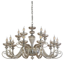 Подвесная люстра Newport ANNETTE 8620+5/C chrome cognac в интернет-магазине "Галерея света"