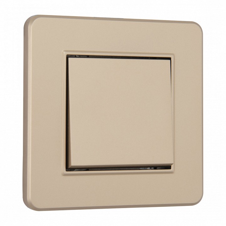 Выключатель одноклавишный Arte Milano SET16-1 SET16-1-30-1 shampan в интернет-магазине "Галерея света"