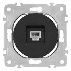 Розетка телефонная RJ-11 без рамки Arte Milano am-202 202.51-1.black в интернет-магазине "Галерея света"