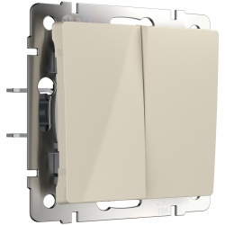 Выключатель двухклавишный без рамки Werkel слоновая кость W1123003 в интернет-магазине "Галерея света"