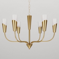 Подвесная люстра Eurosvet Rhyton 60167/6 латунь в интернет-магазине "Галерея света"