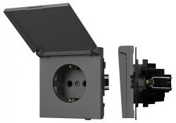 Розетка влагозащищенная с заземлением с крышкой, без рамки Arlight SCT-TENDO 054601 в интернет-магазине "Галерея света"