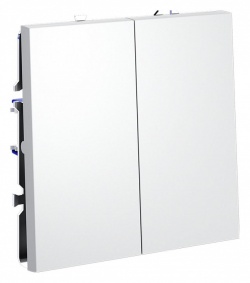 Выключатель двухклавишный без рамки Voltum S70 VLS020102 в интернет-магазине "Галерея света"
