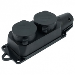 Розетка переносная разборная с заземлением и крышкой Stekker Одри 32738 в интернет-магазине "Галерея света"