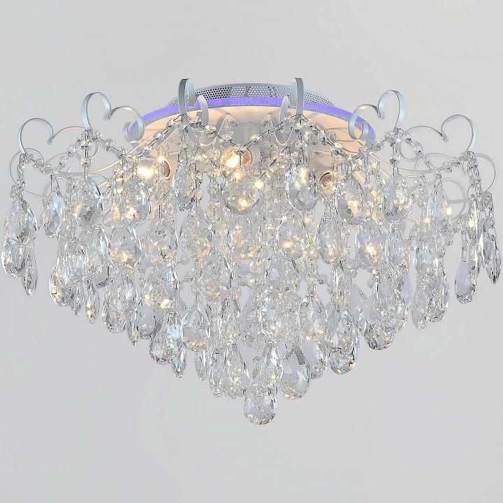 Люстра на штанге  04024-0.3-07 WH+SILVER PN+RGB в интернет-магазине "Галерея света"