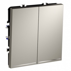 Выключатель двухклавишный с подсветкой без рамки Voltum S70 VLS020203 в интернет-магазине "Галерея света"