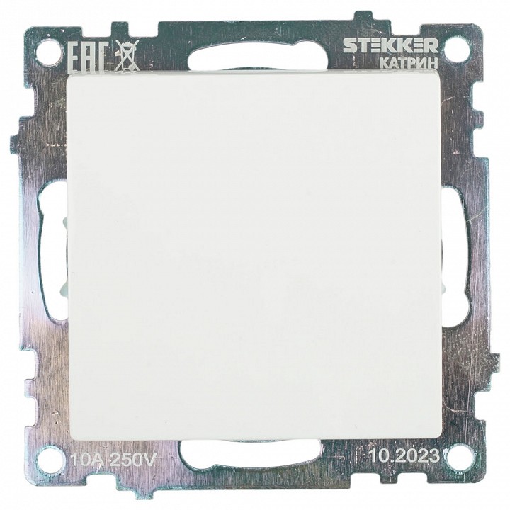Переключатель одноклавишный без рамки Stekker Катрин 39572 в интернет-магазине "Галерея света"