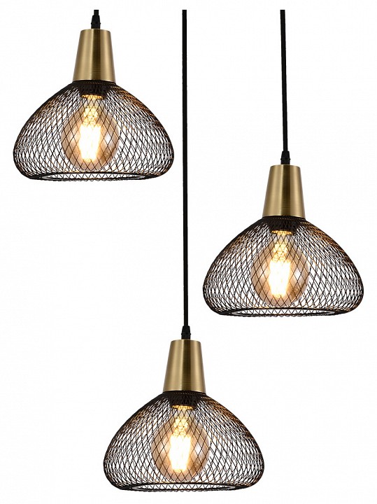 Подвесная люстра  03204-3.9-03 BK+COPPER в интернет-магазине "Галерея света"