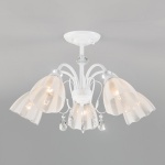 Люстра на штанге Eurosvet Floranse 30155/5 белый в интернет-магазине "Галерея света"