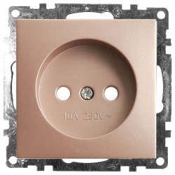 Розетка без заземления и со шторкой, без рамки Stekker Катрин 39595 в интернет-магазине "Галерея света"