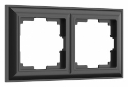 Рамка на 2 поста Werkel черный матовый W0022208 в интернет-магазине "Галерея света"