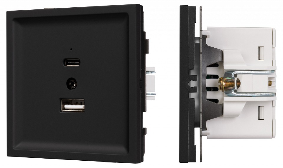 Розетка 2хUSB type A и C без рамки Arlight SCT-TENDO 054536 в интернет-магазине "Галерея света"