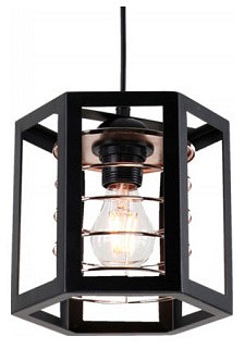 Подвесной светильник Imex MD.8818 MD.8818-1-P BK+FGD в интернет-магазине "Галерея света"
