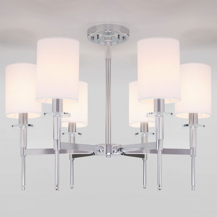 Люстра на штанге Eurosvet Brielle 60132/6 хром в интернет-магазине "Галерея света"