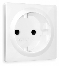 Накладка для розетки с заземлением и со шторками Ambrella Volt ALFA AP1070 в интернет-магазине "Галерея света"