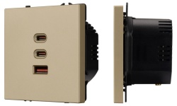Механизм розетки 2хUSB type A и C Arlight NOBE 061836 в интернет-магазине "Галерея света"
