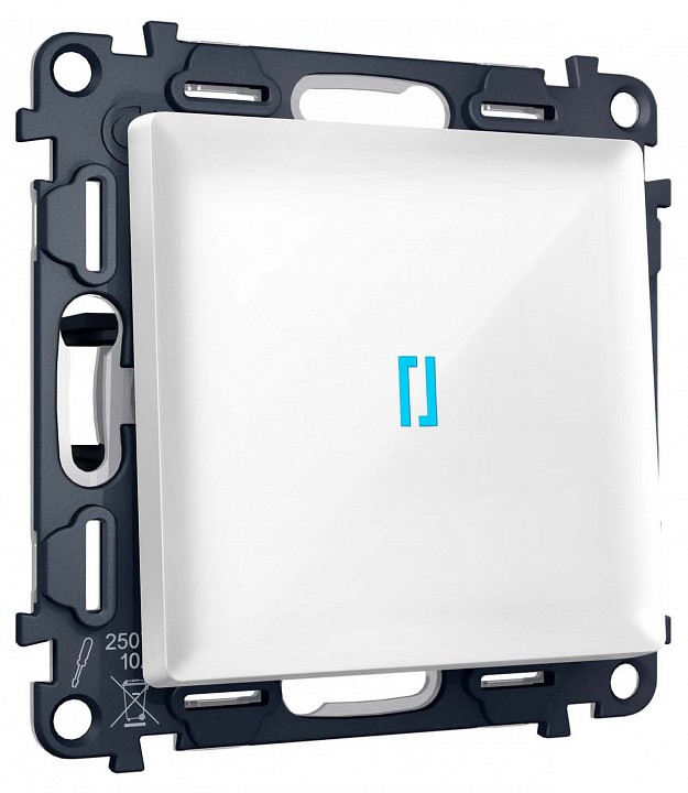 Выключатель самовозвратный одноклавишный с подсветкой, без рамки Ambrella Volt MA MA102060 в интернет-магазине "Галерея света"