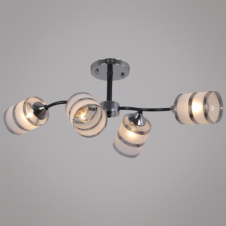 Люстра на штанге  45360-0.3-04 BK+CR в интернет-магазине "Галерея света"