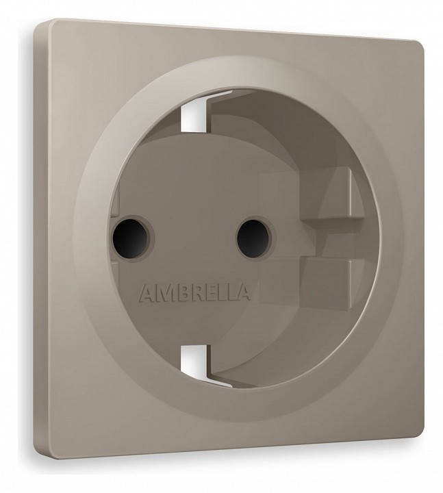 Накладка для розетки с заземлением и со шторками Ambrella Volt ALFA AP3670 в интернет-магазине "Галерея света"