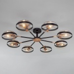 Люстра на штанге Eurosvet Gallo 70121/8 черный в интернет-магазине "Галерея света"