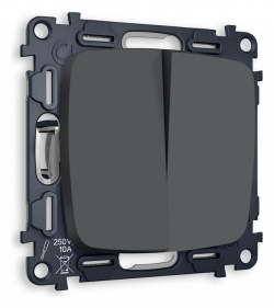 Выключатель проходной двухклавишный без рамки Ambrella Volt OMEGA MO903020 в интернет-магазине "Галерея света"