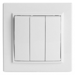 Выключатель трехклавишный Stekker Эрна 39922 в интернет-магазине "Галерея света"