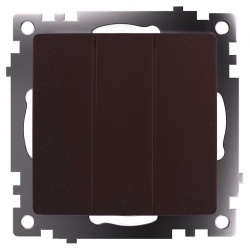 Выключатель трехклавишный без рамки Stekker Катрин 49175 в интернет-магазине "Галерея света"