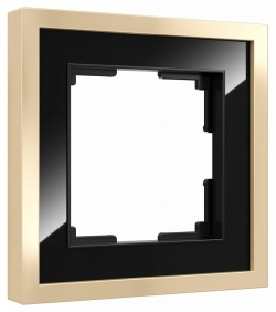 Рамка на 1 пост Werkel Baguette (черный/латунь) W0012852 в интернет-магазине "Галерея света"